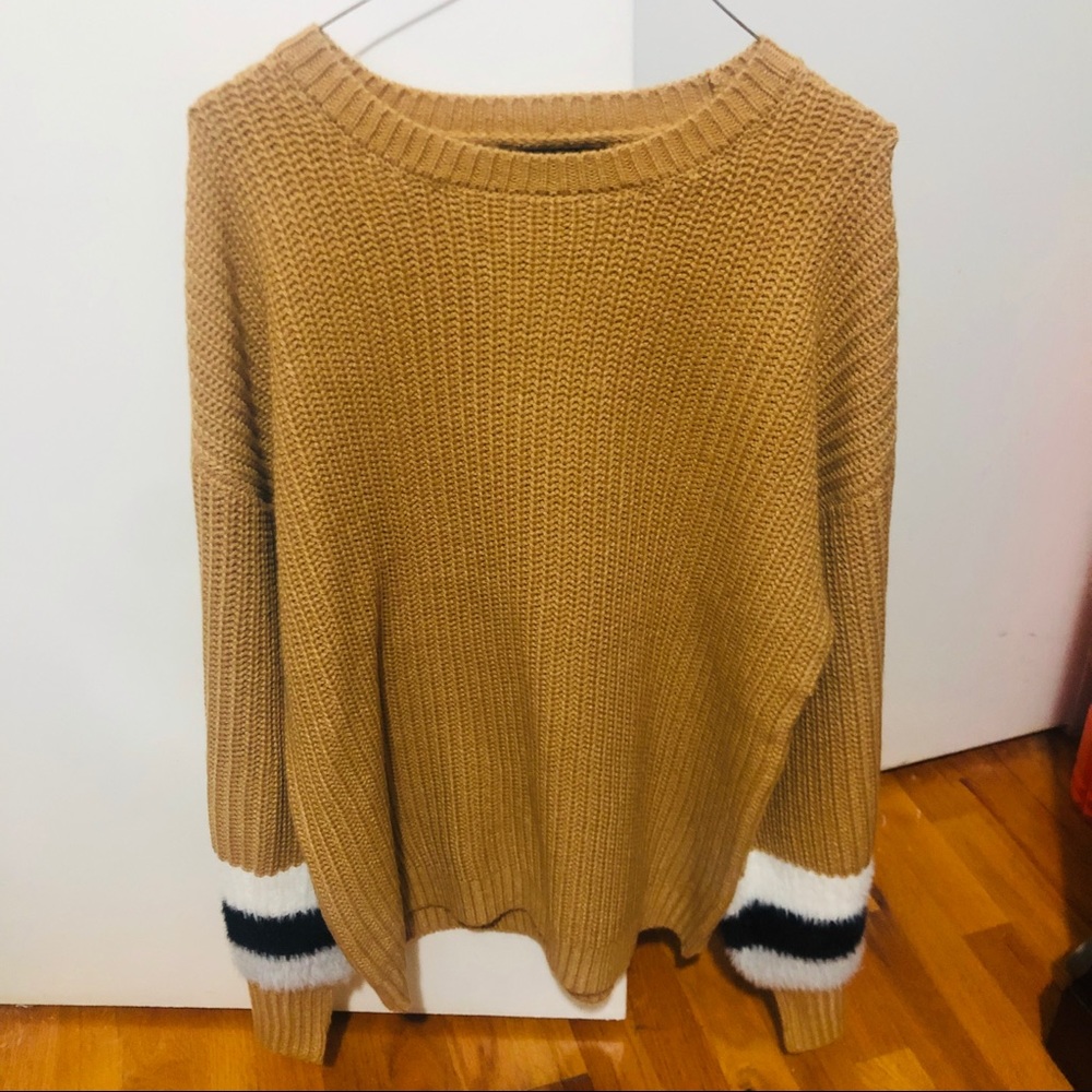 Ribbed striped sweater